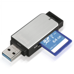 Čítačka kariet USB 3.0 SD/microSD, strieborná