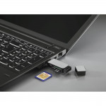 Čítačka kariet USB 3.0 SD/microSD, strieborná Čítačka kariet USB 3.0 SD/microSD, strieborná