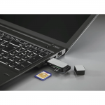 Čítačka kariet USB 3.0 SD/microSD, strieborná