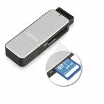 Čítačka kariet USB 3.0 SD/microSD, strieborná Čítačka kariet USB 3.0 SD/microSD, strieborná