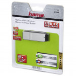Čítačka kariet USB 3.0 SD/microSD, strieborná Čítačka kariet USB 3.0 SD/microSD, strieborná