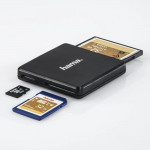USB 3.0 viacnásobná čítačka kariet, SD/microSD/CF, čierna