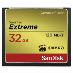 SanDisk Extreme CF 32GB 120MB/s zápis 85MB/s UDMA7
