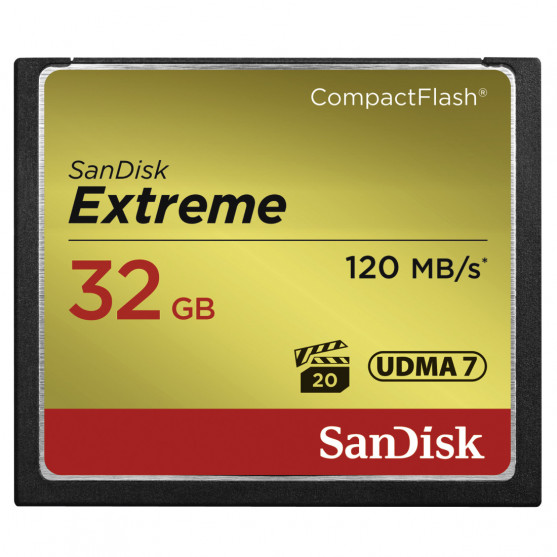 SanDisk Extreme CF 32GB 120MB/s zápis 85MB/s UDMA7 SanDisk Extreme CF 32GB 120MB/s zápis 85MB/s UDMA7