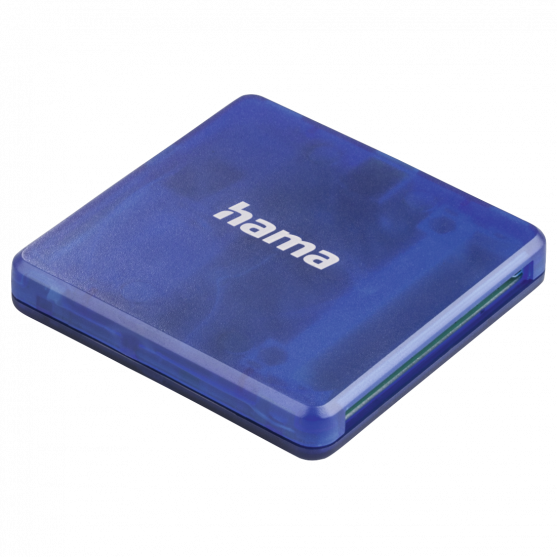 USB 2.0 Multi Card Reader, SD/microSD/CF, blue