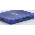 USB 2.0 Multi Card Reader, SD/microSD/CF, blue