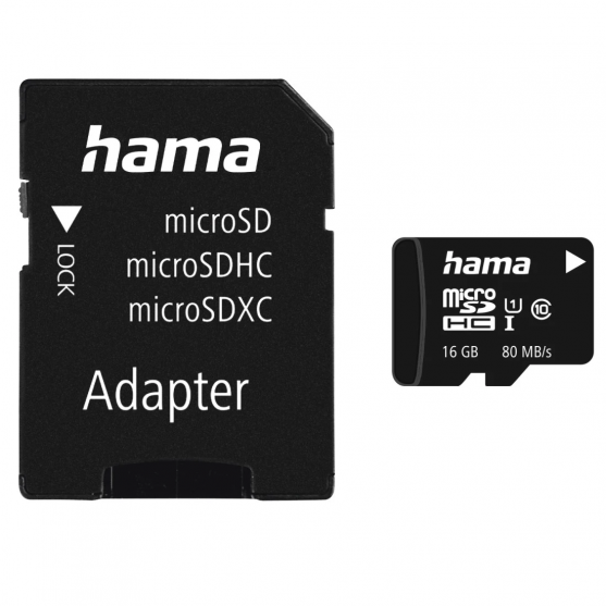 MicroSDHC 16GB trieda 10 UHS-I 80MB/s + adaptér/mobil MicroSDHC 16GB trieda 10 UHS-I 80MB/s + adaptér/mobil