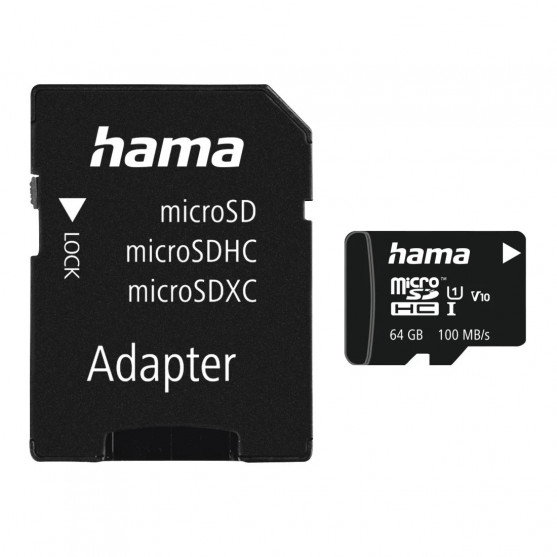 MicroSDXC 64GB Class 10 UHS-I 80MB/s + Adapter/Mobile