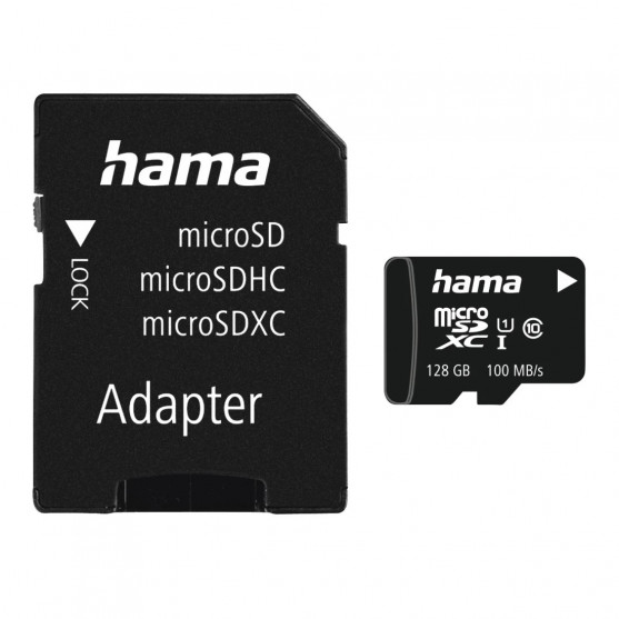 MicroSDXC 128GB trieda 10 UHS-I 100MB/s + adaptér/mobil