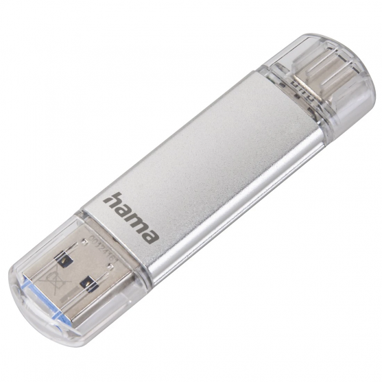 USB kľúč C-Laeta, Type-C USB 3.1/USB 3.0, 16GB, 40 MB/s, strieborný