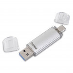 USB kľúč C-Laeta, Type-C USB 3.1/USB 3.0, 16GB, 40 MB/s, strieborný