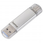 USB kľúč C-Laeta, Type-C USB 3.1/USB 3.0, 32 GB, 40 MB/s, strieborný
