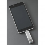 USB kľúč C-Laeta, Type-C USB 3.1/USB 3.0, 32 GB, 40 MB/s, strieborný