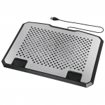 Chladiaci stojan NTB Aluminium, naklápací, 2 ventilátory, tichý, modré LED Chladiaci stojan NTB Aluminium, naklápací, 2 ventilátory, tichý, modré LED