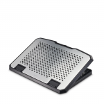 Chladiaci stojan NTB Aluminium, naklápací, 2 ventilátory, tichý, modré LED Chladiaci stojan NTB Aluminium, naklápací, 2 ventilátory, tichý, modré LED