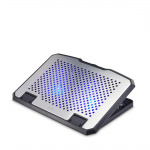 Chladiaci stojan NTB Aluminium, naklápací, 2 ventilátory, tichý, modré LED Chladiaci stojan NTB Aluminium, naklápací, 2 ventilátory, tichý, modré LED
