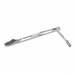 Stojan na laptop Hliník, skladací, do 40 cm (15,6), strieborný