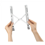 Stojan Hliník, 6-stupňový sklon, skladací, do 40 cm (15,6), strieborný Stojan Hliník, 6-stupňový sklon, skladací, do 40 cm (15,6), strieborný