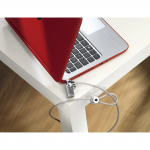 Zámok na notebook Light, 4‑miestny číselný, uhlíková oceľ, strieborný