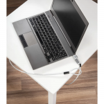 Zámok na notebook Nano, 4‑miestny číselný, uhlíková oceľ, strieborný
