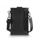 Crossbody taška na mobil, univerzálna, 17,5 x 11 cm, čierna