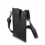 Crossbody taška na mobil, univerzálna, 17,5 x 11 cm, čierna
