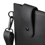 Crossbody taška na mobil, univerzálna, 17,5 x 11 cm, čierna