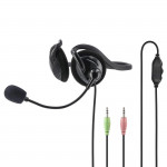 NHS-P100 PC Office Headset with Neckband, Stereo, black