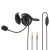 NHS-P100 PC Office Headset with Neckband, Stereo, black