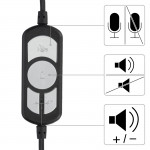 PC kancelárske slúchadlá HS-USB300, stereo, čierne