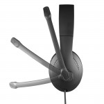 PC kancelárske slúchadlá HS-USB300, stereo, čierne