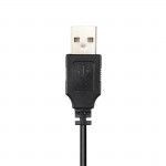 PC kancelárske slúchadlá HS-USB300, stereo, čierne