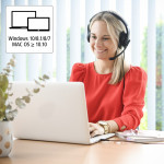 Hama PC headset HS-350, stereo, čierny