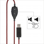 Hama PC Headset HS-USB400, stereo, čierny
