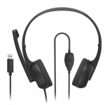 PC kancelárske slúchadlá HS-USB250 V2, stereo, čierne PC kancelárske slúchadlá HS-USB250 V2, stereo, čierne