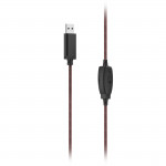 PC kancelárske slúchadlá HS-USB400 V2, stereo, čierne