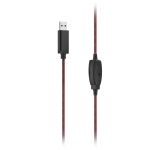 PC kancelárske slúchadlá HS-USB400 V2, stereo, čierne