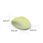 Bezdrôtová myš WM‑400, ergonomická, 6 tlačidiel, tichá, zelená