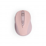 Bezdrôtová myš WM‑400, ergonomická, 6 tlačidiel, tichá, ružová