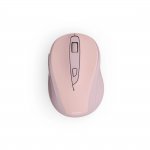 Bezdrôtová myš WM‑400, ergonomická, 6 tlačidiel, tichá, ružová