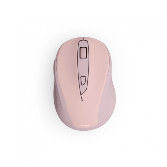 Bezdrôtová myš WM‑400, ergonomická, 6 tlačidiel, tichá, ružová