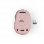 Bezdrôtová myš WM‑400, ergonomická, 6 tlačidiel, tichá, ružová