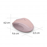 Bezdrôtová myš WM‑400, ergonomická, 6 tlačidiel, tichá, ružová