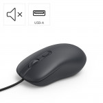 USB myš CM‑200, optická, 4 tlačidlá, tichá, s káblom, čierna USB myš CM‑200, optická, 4 tlačidlá, tichá, s káblom, čierna