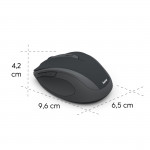 Bezdrôtová myš WM‑400, ergonomická, 6 tlačidiel, tichá, čierna