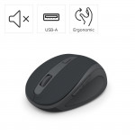 Bezdrôtová myš WM‑400, ergonomická, 6 tlačidiel, tichá, čierna