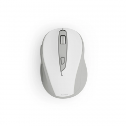 Bezdrôtová myš WM‑400, ergonomická, 6 tlačidiel, tichá, biela