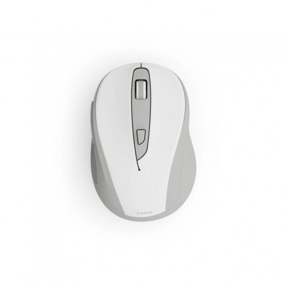 Bezdrôtová myš WM‑400, ergonomická, 6 tlačidiel, tichá, biela