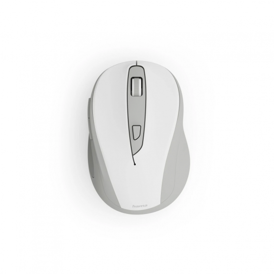 Bezdrôtová myš WM‑400, ergonomická, 6 tlačidiel, tichá, biela