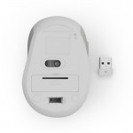 Bezdrôtová myš WM‑400, ergonomická, 6 tlačidiel, tichá, biela